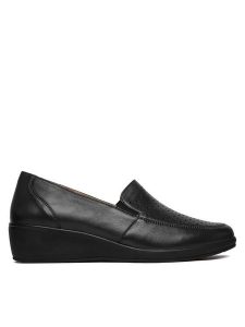 Caprice Półbuty 9-24352-46 Granatowy. Niebieskie czółenka Caprice, bez wzorów, ze skóry, bez obcasa, na koturnie, bez zapięcia. Za 231,99 zł.