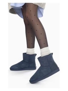 ISLAND BOOT Botki zimowe "Caspian" w kolorze granatowym rozmiar: 36. Niebieskie botki Island Boot, na zimę, bez wzorów, z materiału, bez obcasa, bez zapięcia. Za 130,99 zł.