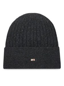 Tommy Hilfiger Czapka Th Cable Enamel Flag AW0AW17776 Czarny. Czarne czapki TOMMY HILFIGER, bez wzorów, z nylonu. Za 149,99 zł.