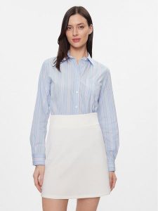 Weekend Max Mara Koszula Bahamas 2415111121 Błękitny Regular Fit. Niebieskie koszule Weekend Max Mara, bez wzorów, z bawełny, bez kołnierzyka, bez ramiączek. Za 399,99 zł.