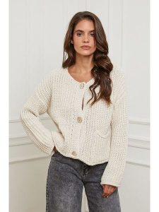 L'armoire de Suzette Kardigan w kolorze beżowym rozmiar: 34/36. Brązowe kardigany L'armoire de Suzette, l, bez wzorów, ze splotem, bez ramiączek. Za 100,52 zł.