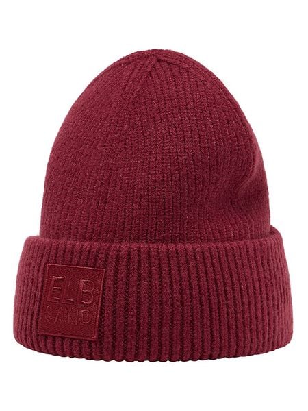 ELBSAND Czapka beanie "Nora" w kolorze czerwonym rozmiar: onesize. Czerwone czapki ELBSAND, bez wzorów, z materiału. Za 126,45 zł.