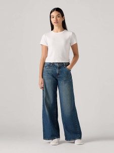 Levi's Dżinsy "'94" - Baggy fit - w kolorze niebieskim rozmiar: W27/L31. Niebieskie jeansy Levi's®, z aplikacjami, z podwyższonym stanem. Za 171,28 zł.