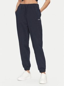 Guess Spodnie dresowe V5GB03 KCS01 Granatowy Regular Fit. Niebieskie spodnie dresowe Guess, l, z aplikacjami, z bawełny. Za 189,99 zł.