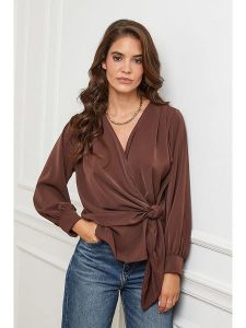 L'armoire de Suzette Bluzka w kolorze brązowym rozmiar: 38/40. Brązowe bluzki L'armoire de Suzette, l, bez wzorów, klasyczne, bez kołnierzyka, bez ramiączek. Za 96,37 zł.