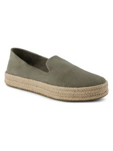 TOMS Skórzane espadryle w kolorze khaki rozmiar: 36,5. Brązowe espadryle Toms, bez wzorów, bez obcasa. Za 179,95 zł.