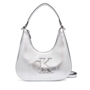 Torebka Calvin Klein. Szare torebki klasyczne Calvin Klein, bez wzorów, bez dodatków. Za 409,99 zł.
