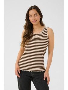 Cream Top w kolorze kremowo-brązowym rozmiar: XL. Brązowe topy Cream, xl, bez wzorów, bez kołnierzyka, bez ramiączek. Za 60,99 zł.