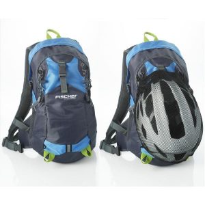 Plecak rowerowy z kieszenią na kask Fischer Niebieski. Niebieskie plecaki FISCHER BIKE. Za 134,99 zł.