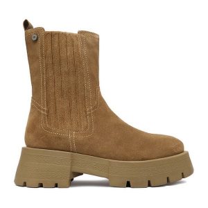 Botki G-Star Raw. Brązowe botki G-Star Raw, bez wzorów, bez obcasa, na płaskiej podeszwie, bez zapięcia. Za 379,99 zł.