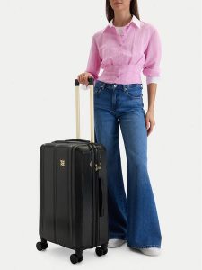 Nine West Walizka średnia CEO-NW-M-003-09 BLACK Czarny. Czarne walizki Nine West, bez wzorów, średnie. Za 359,99 zł.