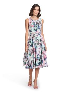 Vera Mont Sukienka w kolorze zielono-jasnoróżowym rozmiar: 44. Różowe sukienki Vera Mont, bez wzorów, bez kołnierzyka, bez ramiączek, midi. Za 260,99 zł.