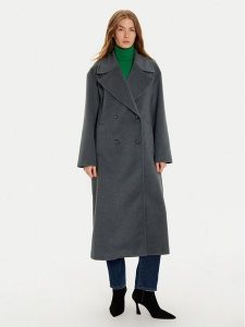 Imperial Płaszcz zimowy KI54IID Szary Loose Fit. Szare płaszcze Imperial, na zimę, m, bez wzorów, z syntetyku, bez kaptura. Za 839,99 zł.