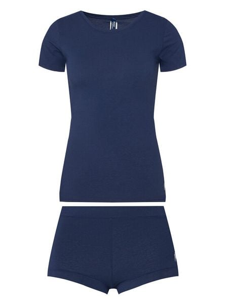 Polo Ralph Lauren Piżama 4P0719 Granatowy Regular Fit. Niebieskie piżamy Polo Ralph Lauren, bez wzorów, z bawełny, bez ramiączek. Za 509,99 zł.