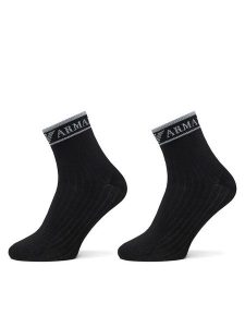 Emporio Armani Skarpety krótkie EW000578 AF20514 MC005 Czarny. Czarne skarpetki Emporio Armani, bez wzorów, z bawełny. Za 99,99 zł.