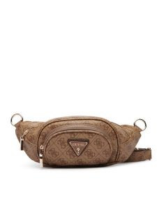 Guess Nerka Latona Travel TWHB92 11080 Brązowy. Brązowe nerki i saszetki Guess, z aplikacjami, ze skóry. Za 609,99 zł.