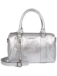 Burkely Skórzana torebka "Rock Ruby" w kolorze srebrnym - 28 x 17 x 12 cm rozmiar: onesize. Szare torebki klasyczne Burkely, bez wzorów, z materiału, przez ramię, bez dodatków. Za 292,89 zł.