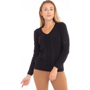 Sweter w kolorze granatowym. Niebieskie swetry klasyczne marki Jimmy Sanders, z okrągłym kołnierzem. W wyprzedaży za 99,95 zł.