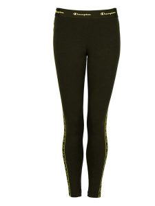 Legginsy fitness damskie. Zielone legginsy Champion, bez wzorów, z bawełny. Za 103,00 zł.