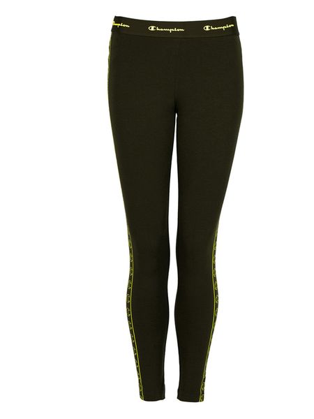 Legginsy fitness damskie. Zielone legginsy Champion, bez wzorów, z bawełny. Za 103,00 zł.