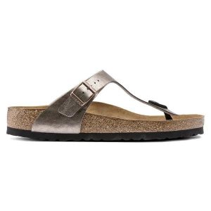 Birkenstock Gizeh BF Graceful Taupe Japonki damskie. Brązowe klapki Birkenstock, bez wzorów, z jeansu, bez obcasa. Za 369,99 zł.
