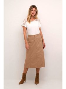 Cream Spódnica "Pattie" w kolorze karmelowym rozmiar: 40. Brązowe spódnice Cream, bez wzorów, ze skóry, midi. Za 162,49 zł.