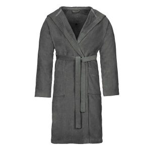 Szlafrok Texas. Szare szlafroki Vossen, s, bez wzorów, z bawełny, z kapturem. Za 358,00 zł.