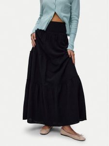 Vero Moda Spódnica maxi Keeley 10316487 Czarny Regular Fit. Czarne spódnice Vero Moda, m, bez wzorów, z bawełny, maxi. Za 179,99 zł.