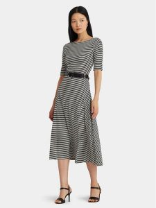 Lauren Ralph Lauren Sukienka codzienna 250938764001 Czarny Regular Fit. Czarne kombinezony Lauren Ralph Lauren, na co dzień, xs, bez wzorów, z bawełny, bez kołnierzyka, bez ramiączek, proste. Za 629,99 zł.