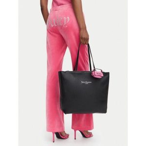 Torebka Juicy Couture. Czarne shopper bag Juicy Couture, bez wzorów, bez dodatków. Za 439,99 zł.