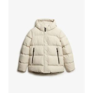 Damska kurtka puchowa Superdry Sports. Brązowe kurtki Superdry, bez wzorów, z puchu, bez kaptura. Za 599,85 zł.