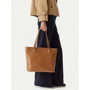 Torebka Lasocki. Brązowe shopper bag Lasocki, bez wzorów, bez dodatków. Za 179,99 zł.