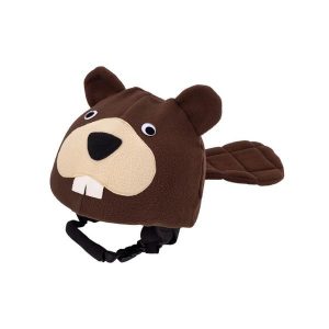 Czapka / nakładka na kask narciarski BÓBR. Brązowe czapki CASCO, bez wzorów, sportowe. Za 25,00 zł.