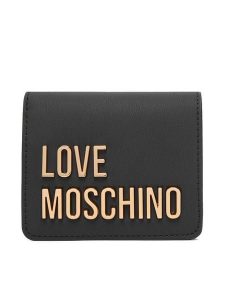 LOVE MOSCHINO Portfel JC5612PP1PKD0000 Czarny. Czarne portfele LOVE MOSCHINO, bez wzorów, ze skóry. Za 399,99 zł.