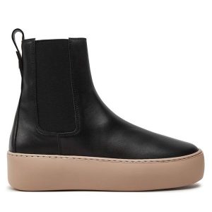 Sztyblety HÖGL. Czarne botki HÖGL, bez wzorów, bez obcasa, na płaskiej podeszwie, bez zapięcia. Za 579,99 zł.