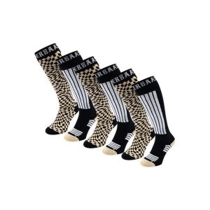 Skarpety narciarskie - Unisex - 6 par - Ciepły piasek. Brązowe skarpetki POEDERBAAS, bez wzorów, z wełny. W wyprzedaży za 329,62 zł.