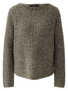 Oui Sweter w kolorze oliwkowo-jasnoróżowym rozmiar: 42. Brązowe swetry oversize Oui, bez wzorów, ze splotem, bez ramiączek. Za 260,99 zł.