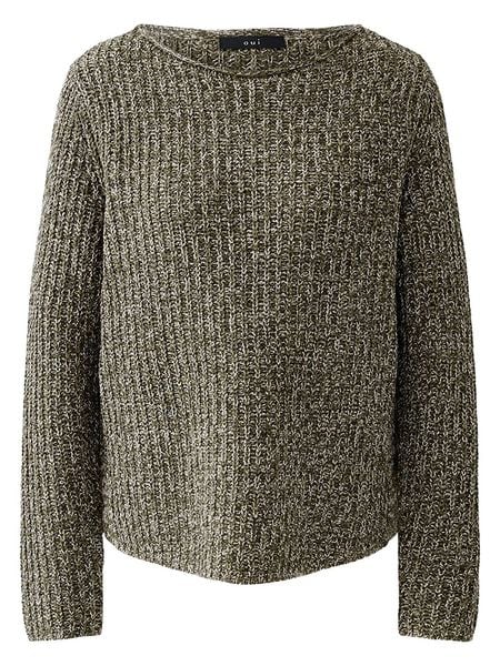 Oui Sweter w kolorze oliwkowo-jasnoróżowym rozmiar: 40. Brązowe swetry oversize Oui, bez wzorów, ze splotem, bez ramiączek. Za 260,99 zł.