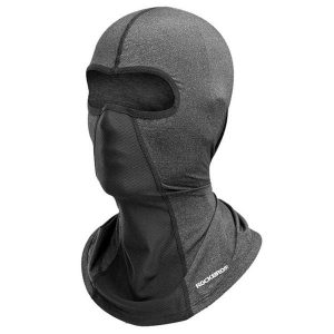 Czapka zakrywająca twarz do aktywności na świeżym powietrzu - Szara. Szare czapki ROCKBROS, bez wzorów, z jedwabiu, sportowe. Za 55,60 zł.