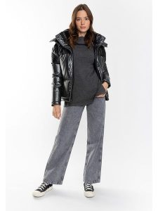 Northwood Kurtka zimowa "June" w kolorze antracytowym rozmiar: XL. Czarne kurtki Northwood, na zimę, xl, bez wzorów, z puchu, bez kaptura. Za 136,45 zł.