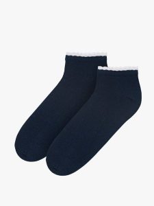 Skarpetki stopki damskie STOPKI. Niebieskie skarpetki Ryłko, bez wzorów, z bawełny. Za 24,99 zł.