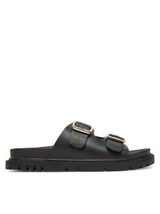 MEXX Klapki EO-MX/021C-HY Czarny. Czarne klapki Mexx, bez wzorów, ze skóry, bez obcasa. Za 249,99 zł.