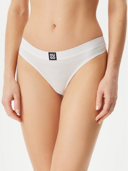 HUGO Stringi 50496809 Beżowy. Brązowe stringi Hugo, bez wzorów. Za 59,99 zł.