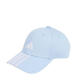 Czapka 3-Stripes New Logo Baseball. Białe czapki ADIDAS, bez wzorów, z bawełny, sportowe. Za 89,95 zł.