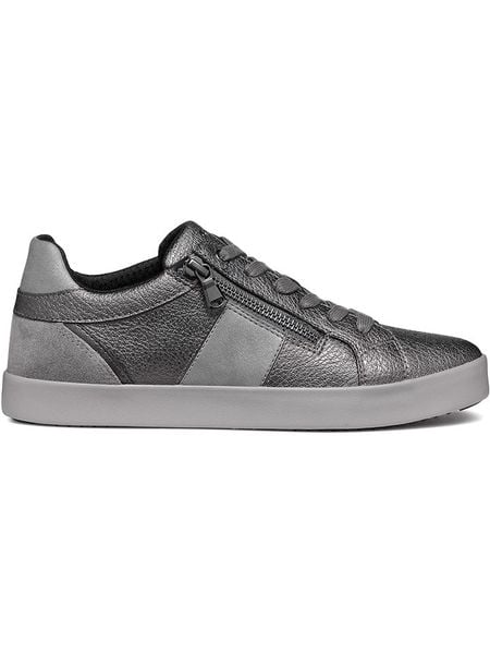 Geox Sneakersy "Blomiee" w kolorze srebrnym rozmiar: 38. Szare trampki Geox, bez wzorów, z materiału, bez zapięcia. Za 179,22 zł.