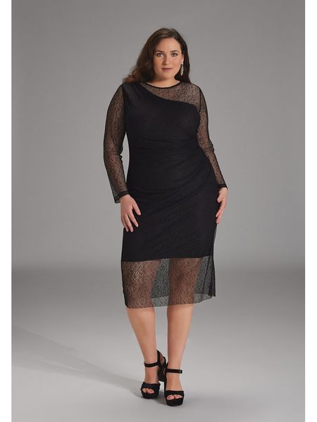 SWING Sukienka w kolorze czarnym rozmiar: 42. Czarne sukienki Swing, bez wzorów, bez kołnierzyka, bez ramiączek, midi. Za 283,48 zł.