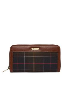 Barbour Portfel Daphne Tartan Purse LLG0039TN11 Brązowy. Brązowe portfele Barbour, bez wzorów, z materiału. Za 399,99 zł.