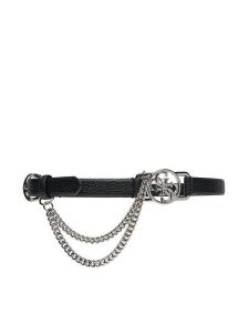 Guess Pasek Damski W5RZ01 WGZ40 Czarny. Czarne paski Guess, z aplikacjami, ze skóry. Za 179,99 zł.