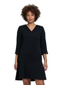 CARTOON Sukienka w kolorze czarnym rozmiar: 40. Czarne sukienki Cartoon, na co dzień, bez wzorów, bez kołnierzyka, bez ramiączek, midi, proste. Za 135,49 zł.