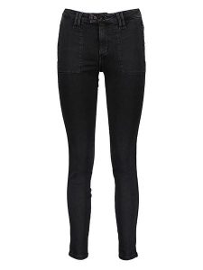 Mustang Dżinsy "Mia" - Skinny fit - w kolorze czarnym rozmiar: W26/L34. Czarne jeansy Mustang, z aplikacjami. Za 122,96 zł.